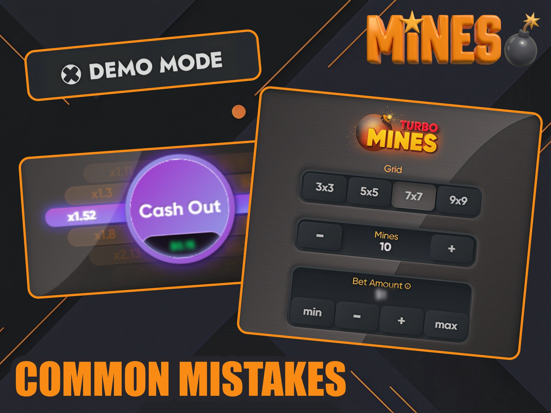 Read about common mistakes in Mines games at 1win.
