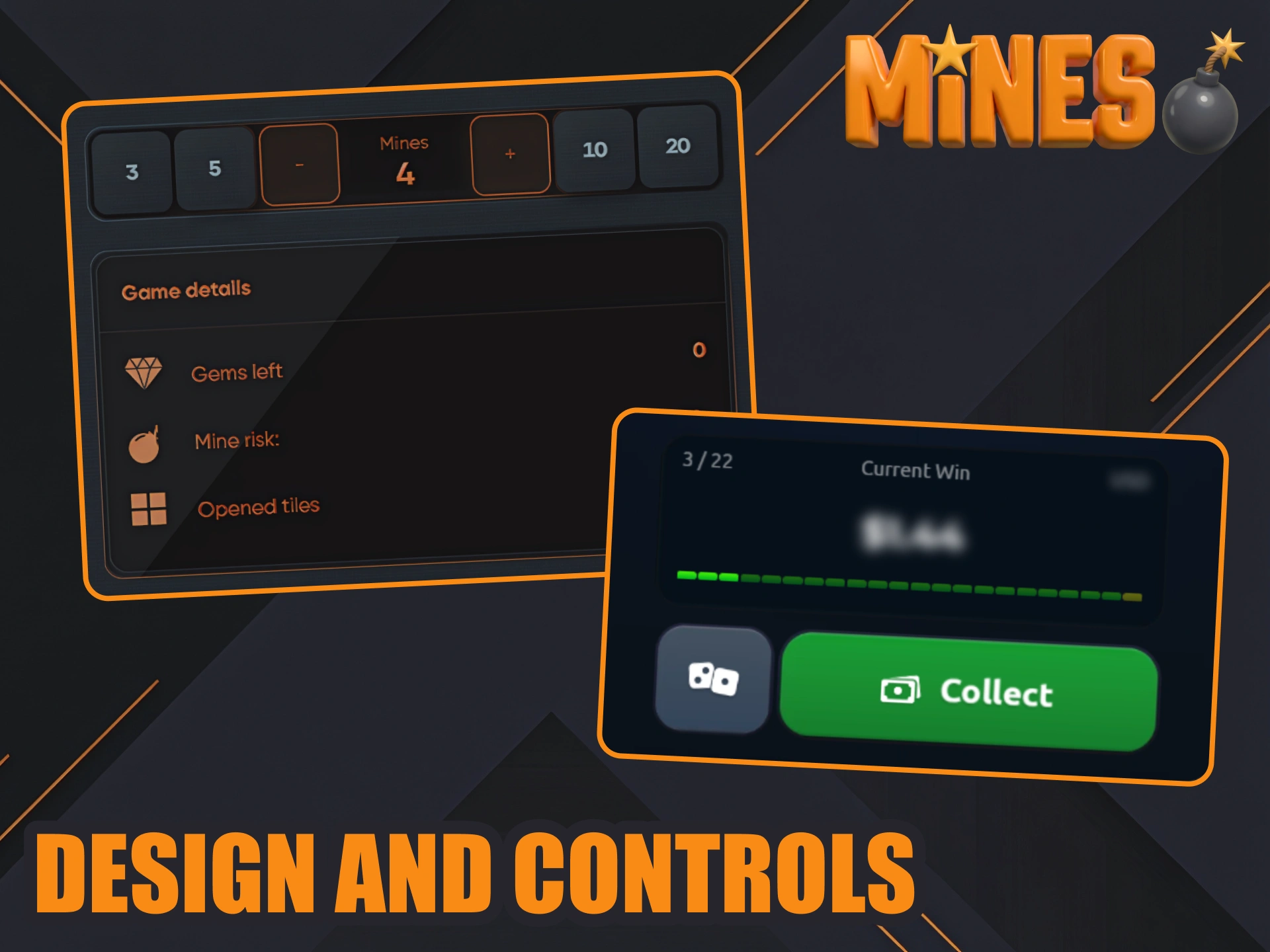 Cash out your Mines game winnings anytime.