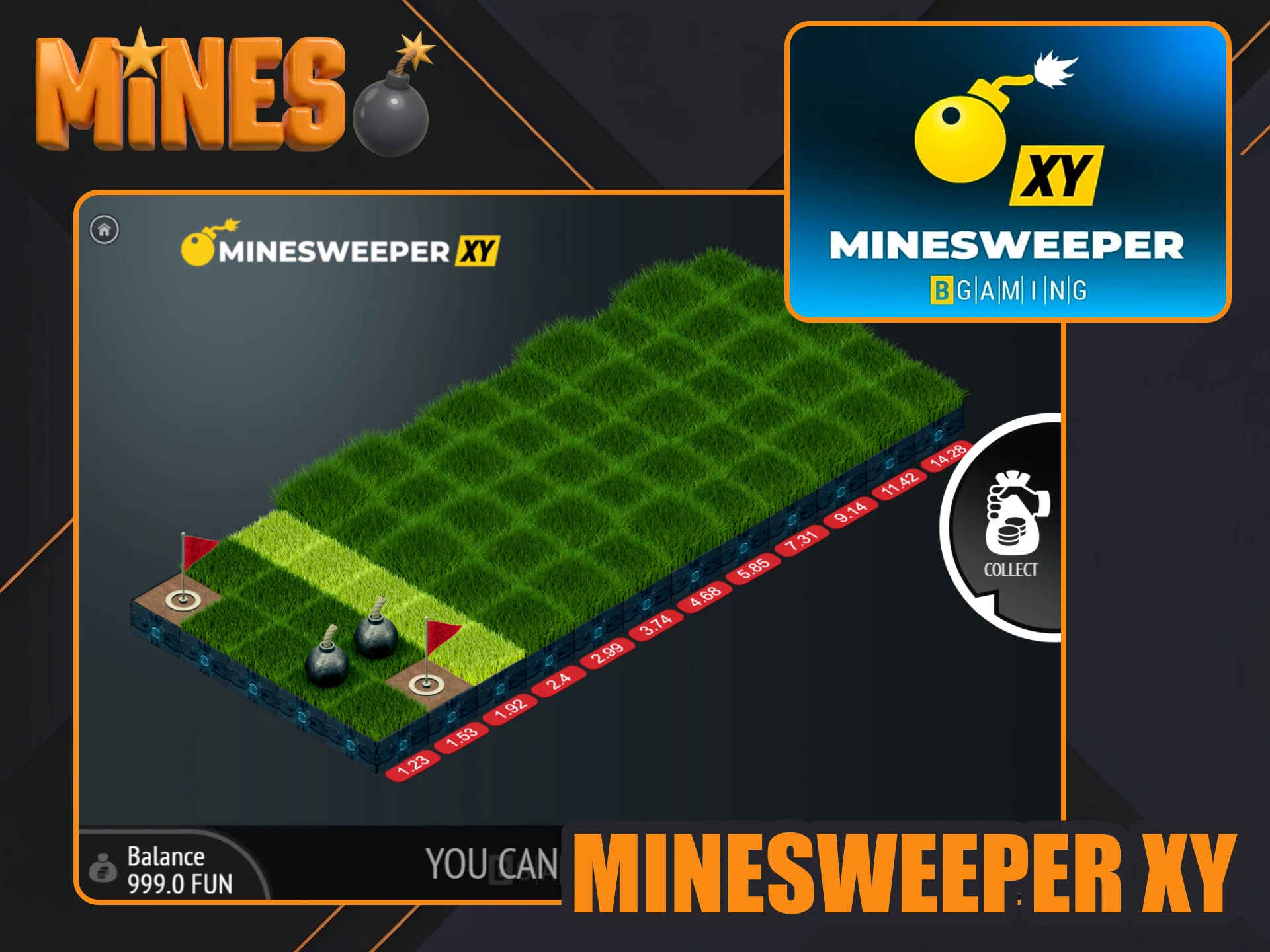 Try out Minesweeper XY game at 4rabet.