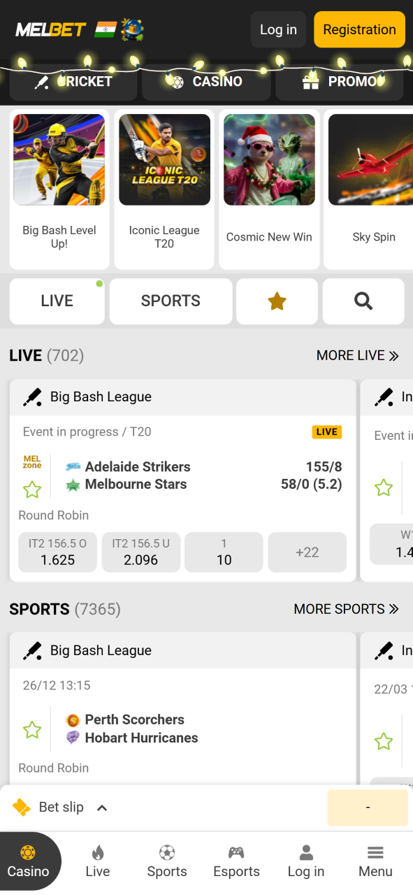 Get Melbet app to play Mines games anytime and anywhere.