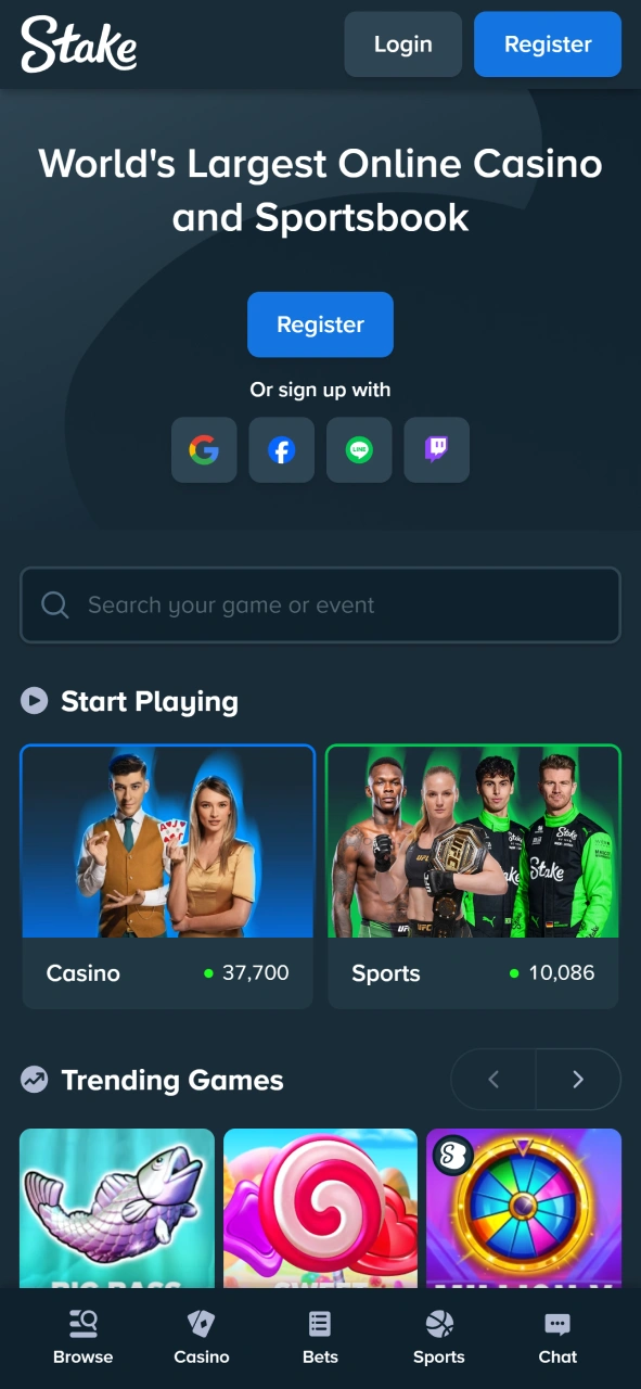 Play Mines games at official Stake app.