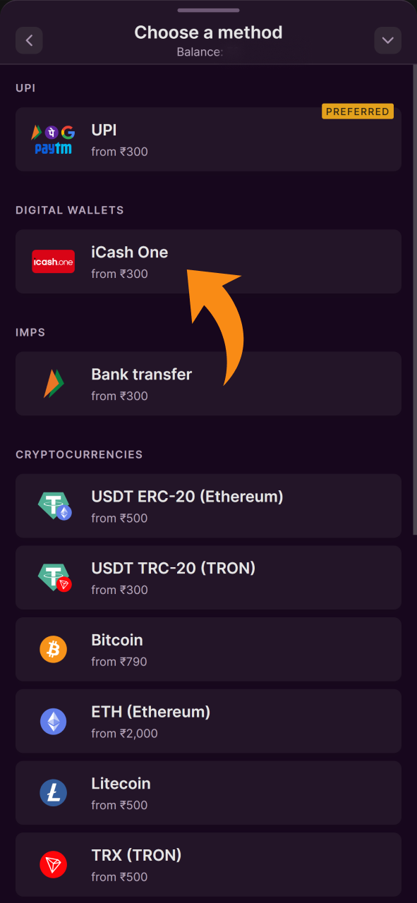 Make your fisrt Batery deposit for Mines game.