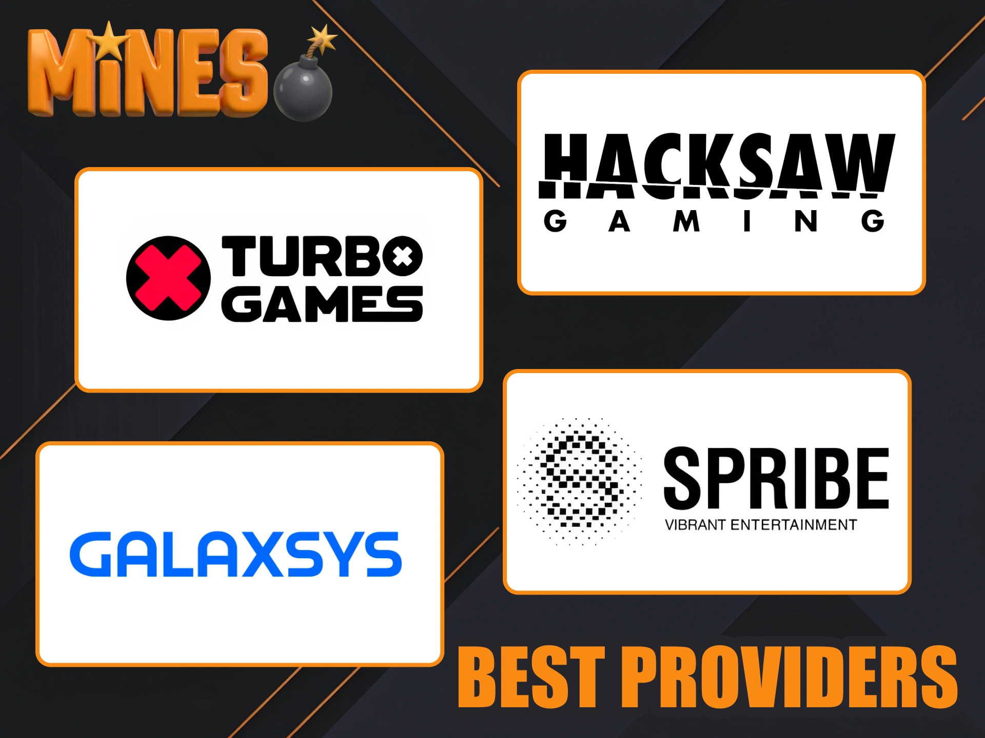 Play safe and fair Mines games from those popular providers.