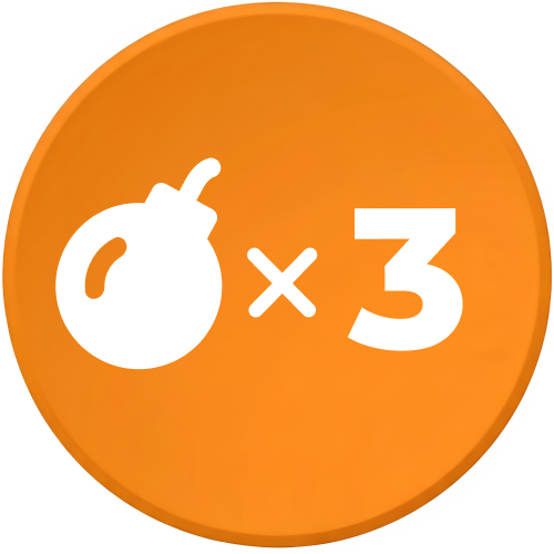 Set your winning multiplyer with number of bombs at Mines game.