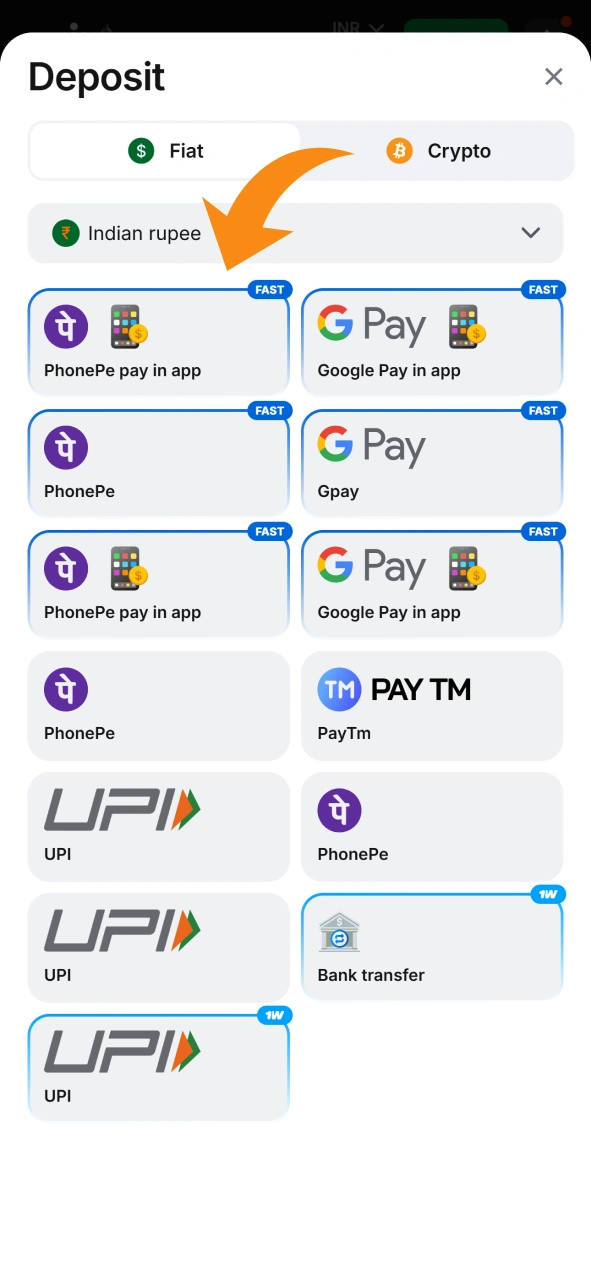 Make a deposit to start playing Mines game.