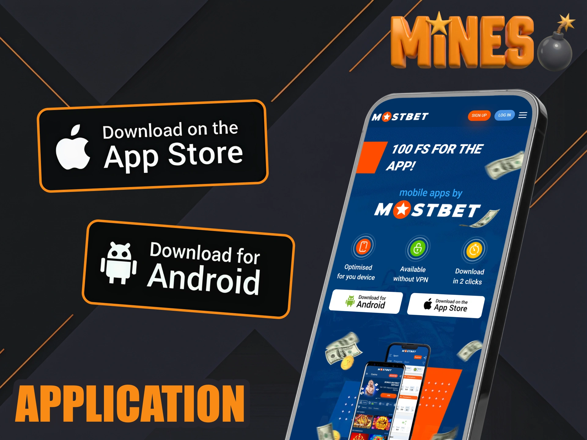 Play Mostbet Mines games from your android or ios device.