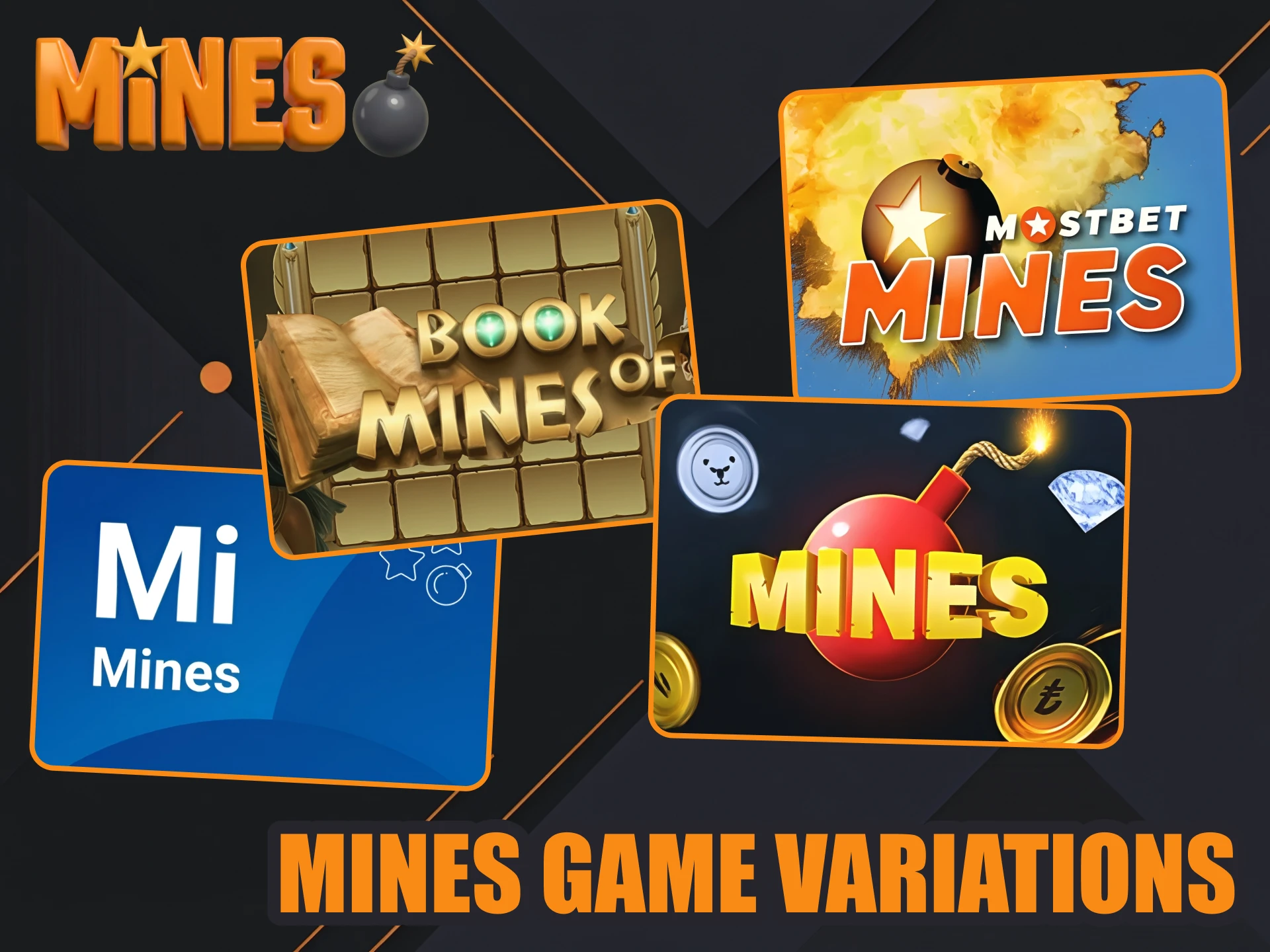 Try many different Mines games at Mostbet.