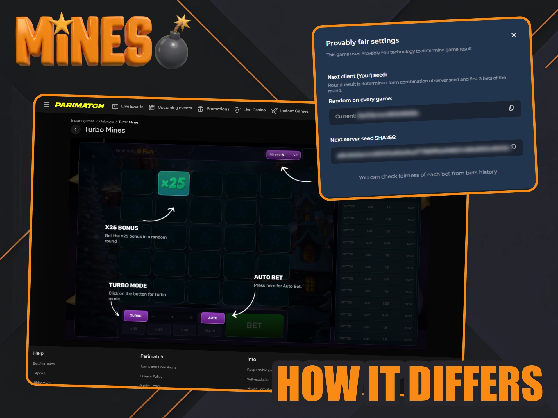 Read how Parimatch Mines games works.