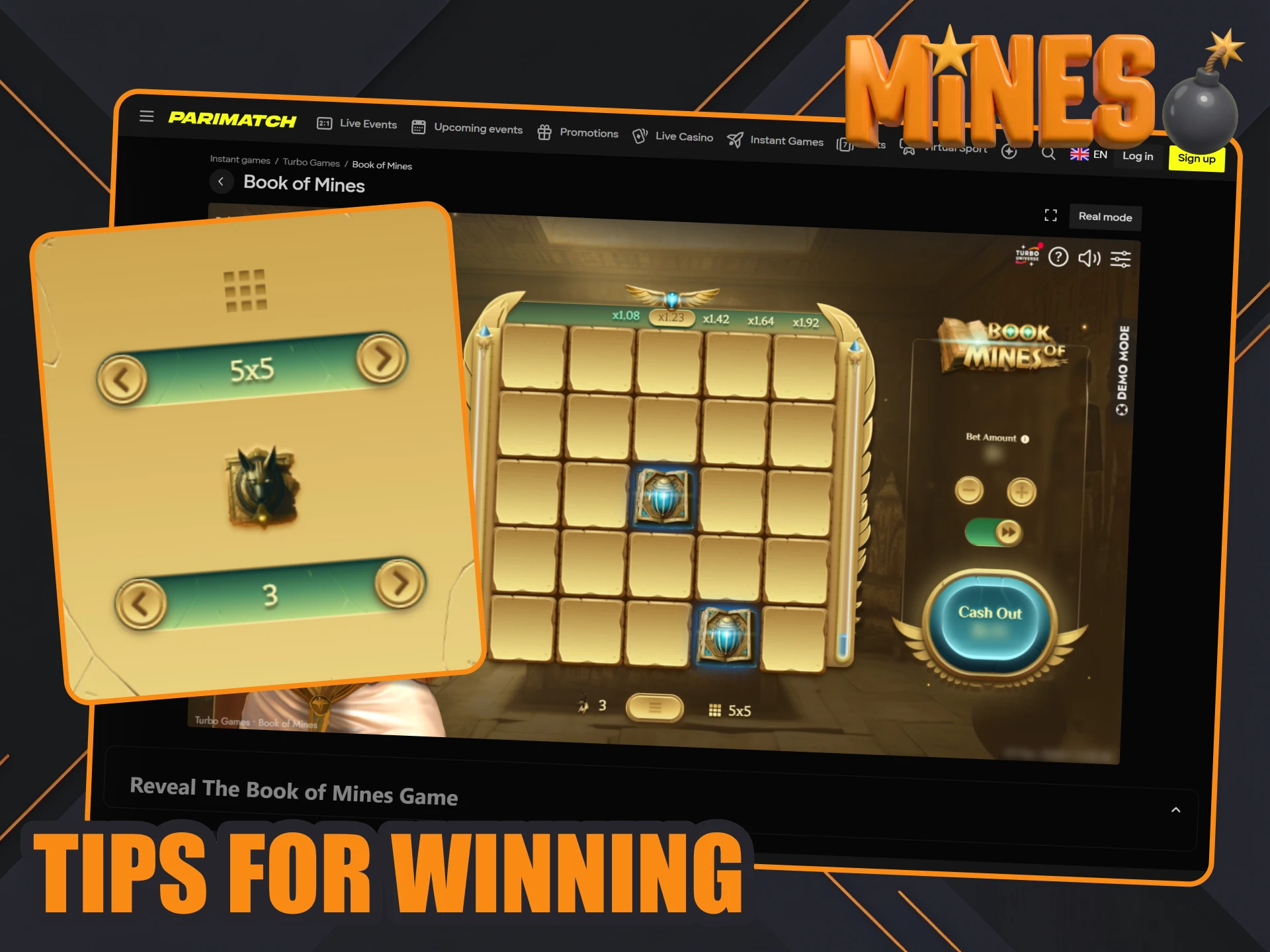 Try those tips to get more winnings at Parimatch Mines games.