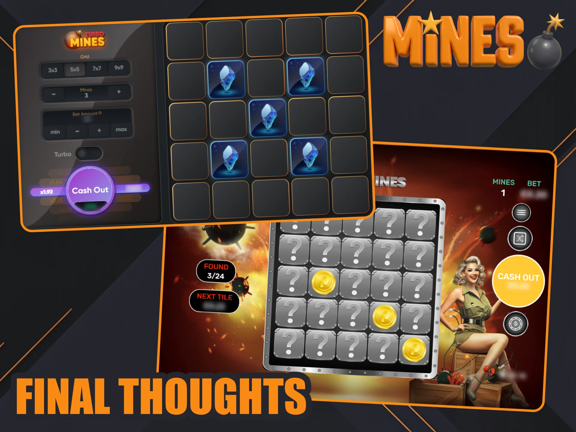 Take a full control of your game with Pin Up Mines.