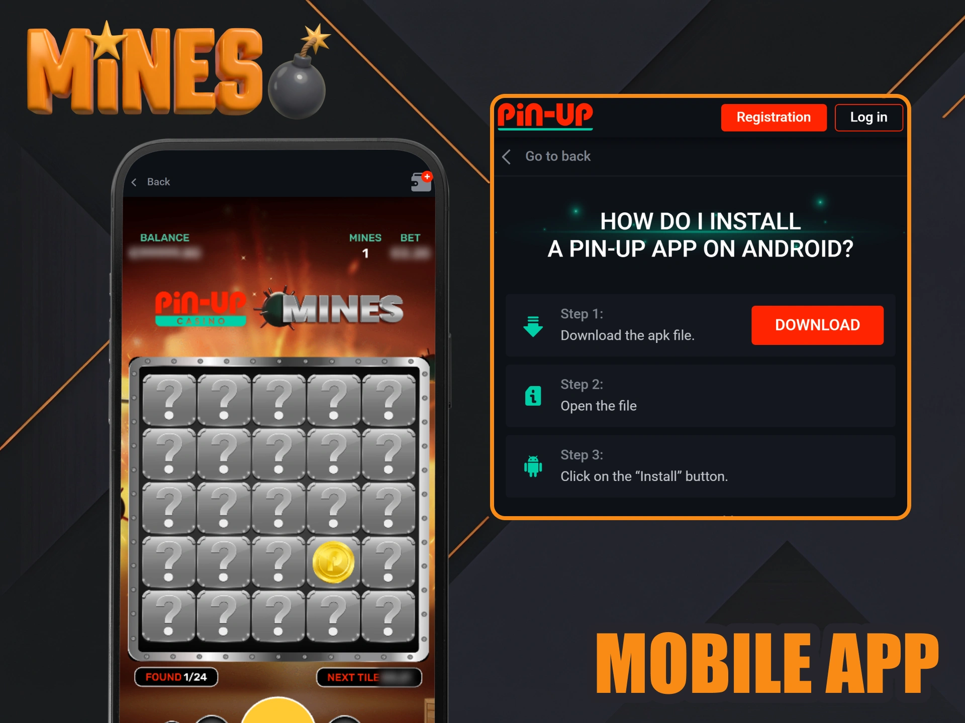 Play Pin Up Mines games at your mobile.