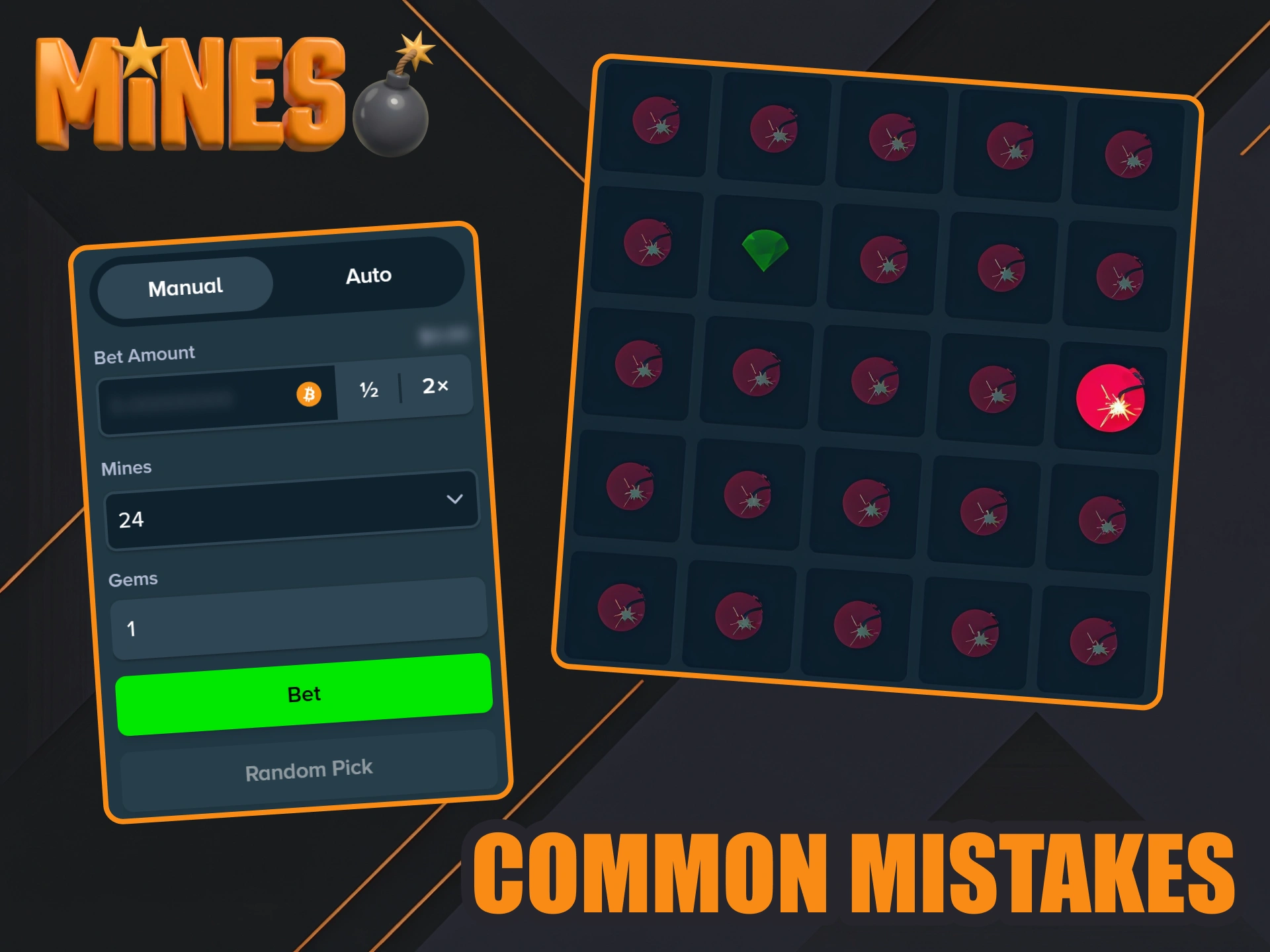 Learn about common mistakes to avoid while playing Stake Mines.