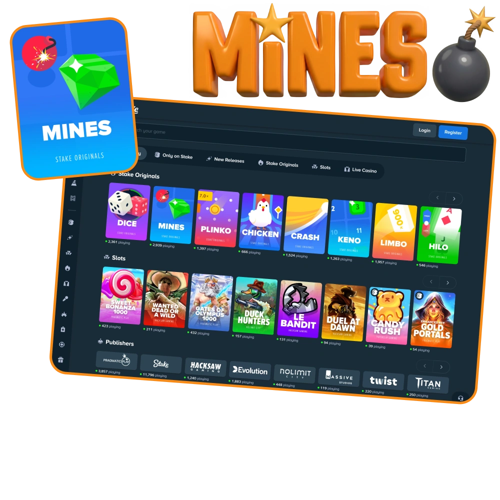 Play the official Stake Mines game online in India now.