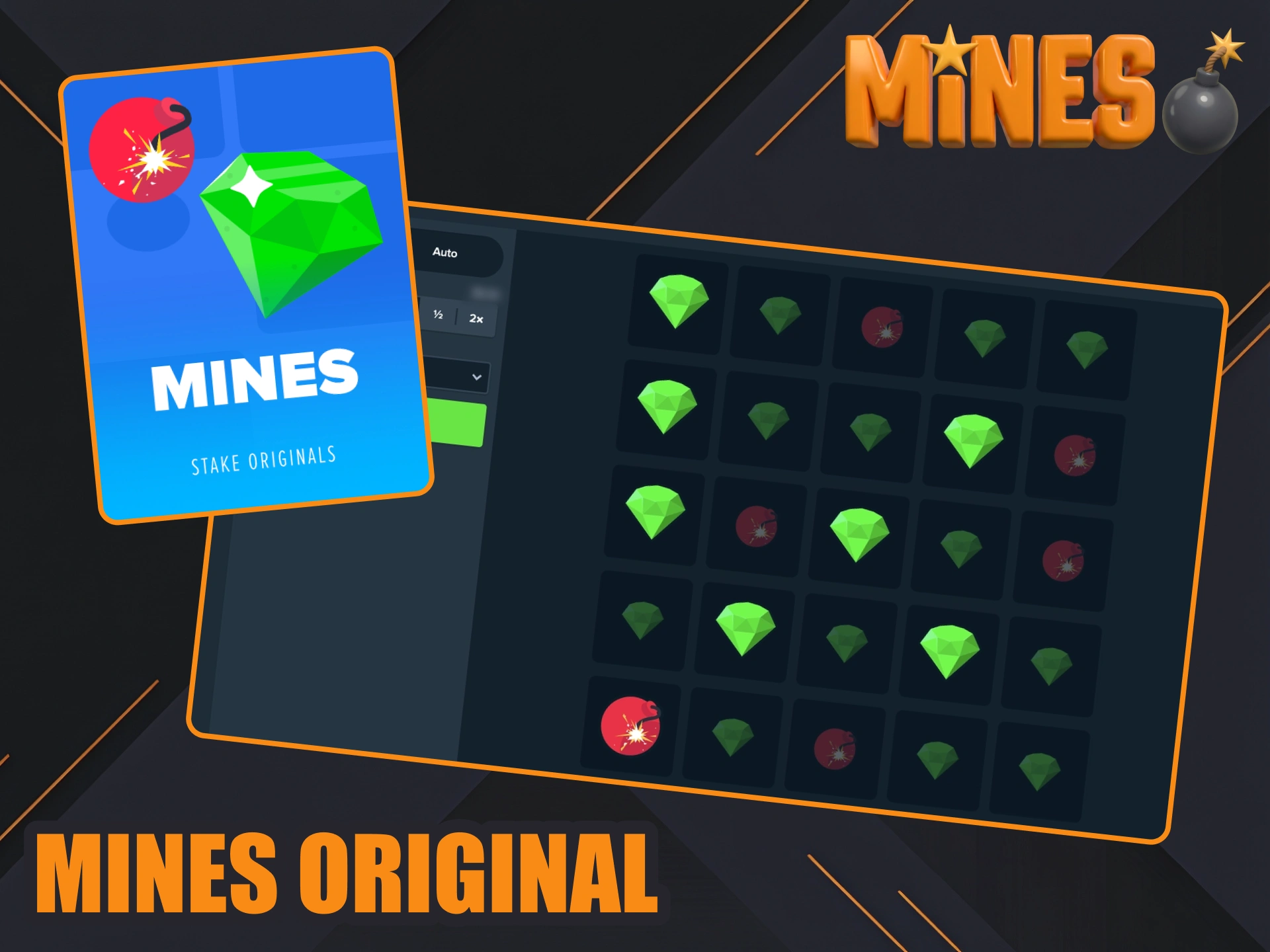 Enjoy the exclusive Stake Originals Mines game at Stake.