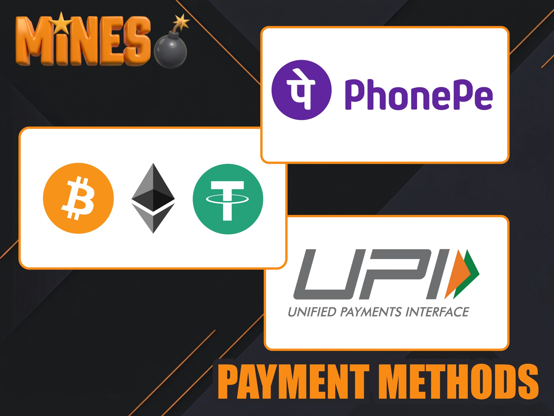 Use secure payment methods to fund your Stake Mines account.